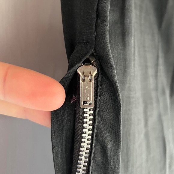 50s Vintage Betty Barclay Cute Floral Black Cotton Cottage Dress XS Small 2 4 6 - Picture 4 of 5